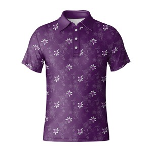 Polo de golf personnalisé en polyester et élasthanne, respirant, séchage rapide, gestion de l'humidité, vêtements de golf et de club, OEM - Product Image 6