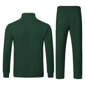 Ensemble de survêtement en molleton de coton pour homme, séchage rapide et respirant, motif uni avec fermeture éclair épaisse, survêtement personnalisable avec logo pour l'hiver - Product Image 3