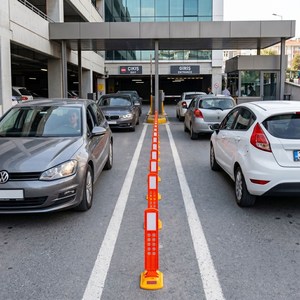 Bouton de séparation de voies 60x26x16 cm avec signalisation d'avertissement routier - Product Image 2