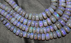 Cuentas de piedra lisa transparente de ópalo de fuego australiano natural forma redonda de 16 pulgadas - Product Image 2