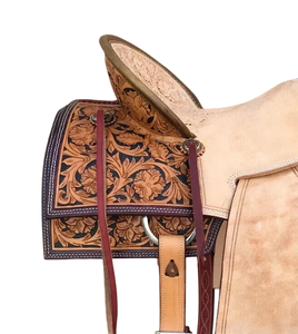 Selle Western en cuir véritable de qualité supérieure pour l'équitation et les courses de barils - Product Image 5