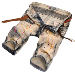 Wholesale High Street Jeans <b>Men</b> Denim Pants Lived-in Wash Breathable Casual Custom Denim <b>Shorts</b> for <b>Men</b> - Product Image 3