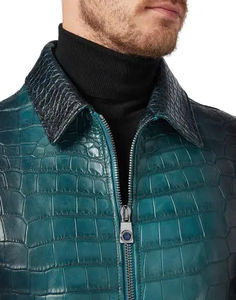 Premium quality New <b>Leather</b> Skin Embossed <b>Jacket</b> Unisex <b>Leather</b> Wholesale Genuine Cowhide Fashion <b>Leather</b> <b>Jacket</b> for <b>man</b> - Product Image 2