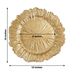 Placa de cargador redonda dorada de diseñador, plato elegante para comida y postre, elección de tendencia para Hotel, restaurante y fiesta de boda - Product Image 1