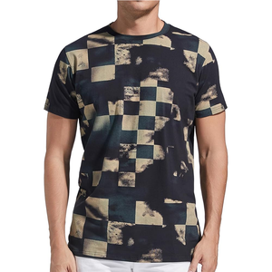 Men's Short Sleeve O-Neck T-<b>Shirt</b> With <b>Patchwork</b> Print Regular Fit Casual Style 100% Cotton Knitted Breathable Design - Product Image 2