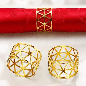 Wholesale <b>Wedding</b> Plating Golden Wire Metal Napkin Buckle Simple Wire <b>Wrap</b> Napkin Holder Alloy <b>Wedding</b> Napkin Ring - Product Image 3