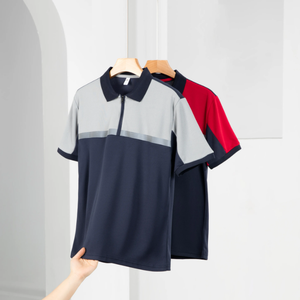 Polo décontracté pour homme T-shirt de golf léger à manches courtes en coton biologique avec boutons de quart de sublimation - Product Image 2