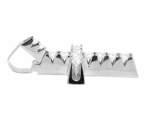 Colgante de Cruz de moissanita de corte redondo de plata de ley S925 para hombres y mujeres, joyería de fiesta fina helada personalizada - Product Image 3