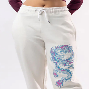 Pantalons de survêtement en molleton chaud personnalisés de haute qualité pour femmes, poches latérales, pantalon de survêtement d'hiver, devant plat, respirant, écologique, cordon de serrage - Product Image 5