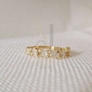 Bague en diamant de laboratoire certifiée VVS pour femmes IGI CVD HPHT Or 14 carats Coupe poire Princesse Bague fine Bague en diamant Moissanite VVS - Product Image 1