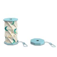 Nouveau produit 2025, lampe en papier pliable géométrique moderne, lumière LED, commande tactile, intensité réglable, alimentée par batterie, décoration de table