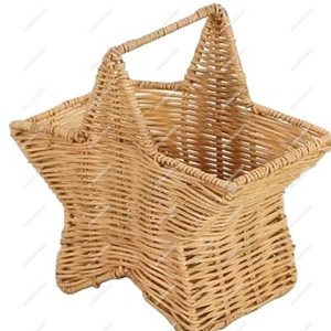 Cute Indoor and Outdoor Star Shape Rattan <b>Basket</b> Best Quality Large Size Rattan Food Storage Vegetable <b>Basket</b> at Low Price - Product Image 6