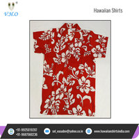 Kemeja Pria Lengan Pendek Motif Bunga Hawaii, Bahan Poplin 100% Poliester, Cetak Digital, Cepat Kering, Bernapas, Harga Terjangkau, Dapat Disesuaikan