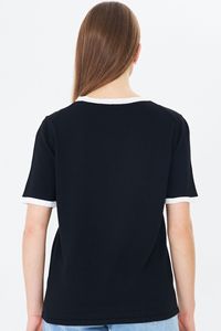 Blusa de Verano de Punto con Cuello Redondo y Manga Corta para Mujer, Cómoda y Elegante, Transpirable, a Rayas, de Alta Calidad, Servicio OEM - Product Image 3
