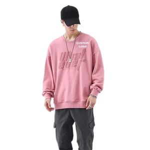 Sudadera de cuello redondo para hombre, jersey de manga larga de algodón 100%, camisa suave y cálida, forro polar de poliéster grueso para tallas de adultos y Unisex - Product Image 2