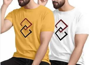 Combo de media camiseta multicolor para hombre, camisetas de manga corta con estampado de rayas de mezcla de algodón - Product Image 2