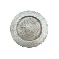 Assiette de Présentation Galvanisée de Qualité Supérieure Style Américain, Sous-Assiette Argentée Écologique pour Mariages et Dîners à Domicile