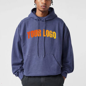 Alta calidad de peso pesado de invierno de gran tamaño Sun Faded Pullover Hoodies Vintage Distressed French Terry Acid Wash Hoodie - Product Image 1