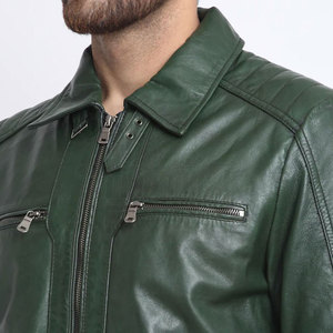 Veste à col montant en cuir de haute qualité de style High Street pour hommes, vêtements d'hiver décontractés, veste d'hiver à la mode - Product Image 6