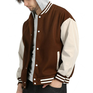 Haute qualité impression personnalisée patchs brodés vestes unisexe Baseball Varsity College Letterman veste surdimensionnée veste pour hommes - Product Image 1