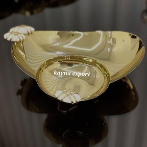 Bol de service en métal poli de qualité supérieure pour les fêtes, design unique, pour fruits, chocolat, noix - Product Image 1