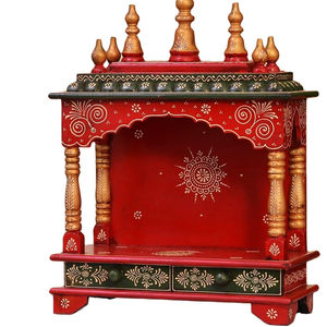 Templo Multicolor de madera hecho a mano para Puja y decoración, el mejor para la oficina, artesanía, decoración - Product Image 1