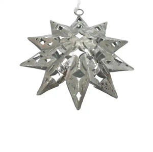 Suministros indios, Estrella colgante de Metal decorativa, Color de lámina de cobre para fiesta y decoración navideña, hecha a mano a granel - Product Image 3
