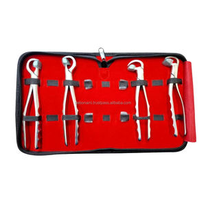 Kit complet de forceps chirurgicaux dentaires, pinces d'extraction dentaire pour adultes, instruments d'extraction de précision OEM, poignée ergonomique manuelle, CE - Product Image 2