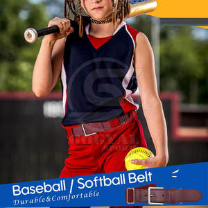 Ceinture de baseball en cuir imperméable de haute qualité avec logo personnalisé pour adulte - Product Image 6