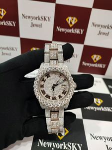 Reloj Moissanite de lujo, conjunto de diamantes, relojes Moissanite, reloj Moissanite para ocasiones especiales para hombres y mujeres - Product Image 2