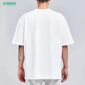 T-shirts pour hommes coupe classique, vierges, 200 GSM, coupe oversize, 100% coton biologique, écologiques, anti-boulochage, Pro Club, vente en gros - Product Image 2