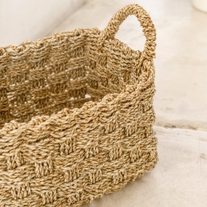 Paniers en jonc de mer écologiques à bas prix pour le stockage Paniers de garde-manger en osier avec poignées Articles de cuisine - Product Image 2