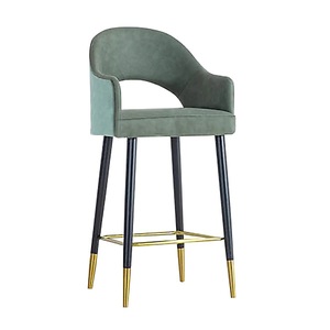 Black Metal Eco-Friendly Comfortable High Adjustable Bar <b>Stool</b> Iron Frame Modern Design for Commercial Use Hotels Restaurants - Product Image 2