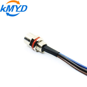 M8 4-pins D-code vrouwelijke connector 22 AWG koperen kern 17 cm kabel IP67 waterdichte paneelmontage-aansluiting voor servomotoren encoders PLC - Product Image 5