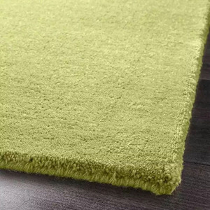 Tapis de luxe en laine fait main vert uni tapis minimaliste tufté à la main doux durable tapis moderne personnalisé - Product Image 2