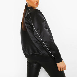 Vestes d'université en satin coupe ajustée pour femmes Vestes de bombardier en satin d'extérieur unies personnalisées pour l'hiver à un prix raisonnable 2026 - Product Image 6