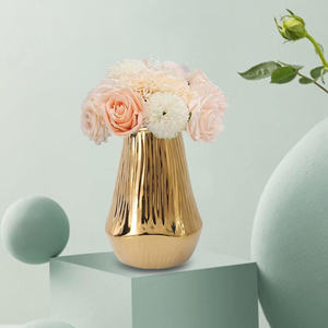 Jarrón de Metal chapado en oro y negro, decoración de Metal atemporal, florero personalizable, jarrón elegante personalizado para el hogar y la Oficina - Product Image 6