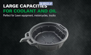 Recipiente de Drenaje de Aceite de 8 Litros, Negro, para Cambio de Aceite, Fácil Operación, Herramientas Manuales de Bricolaje, Bandeja de Drenaje de Aceite para Automóvil - Product Image 2