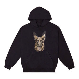 Sweat à capuche doublé pour homme, motif lettres, 400 GSM, 100 % coton, coupe oversize, impression en relief personnalisée - Product Image 3