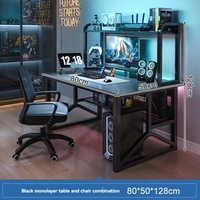 Table de Jeu d'Ordinateur GEDO en Gros, Bureau Gaming E-Sports Moderne en MDF avec Étagère de Rangement et Pied en Y à Structure Améliorée