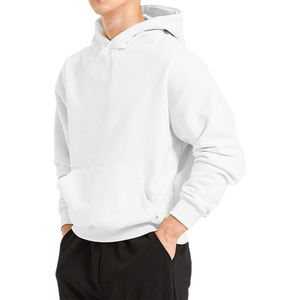 High Quality Cotton Oversize Hoodie Thick Fleece Drop Shoulder Plain Blank Custom Men Hoodies Manufacturer - Product Image 4