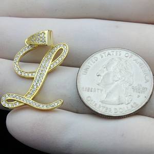 Colgante con Letra del Alfabeto, Colgante de Diamante Moissanite sin Cadena, Plata de Ley 925, Estilo Iced Out, Regalo de Cumpleaños, Colgante con Letra - Product Image 2