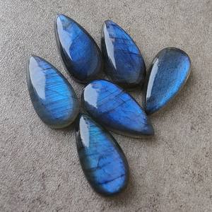 สร้อยคอลาบราดอไรต์ธรรมชาติจากมาดากัสการ์ขนาด4x6มม. ถึง20x30มม. ปรับขนาดให้เรียบอัญมณีทรงหลวมสำหรับทำมือ - Product Image 4