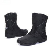 Bottes de moto en cuir personnalisées coupe-vent, chaussures de protection haut de gamme pour motards, course, tourisme, toutes saisons, unisexe, maximum protection