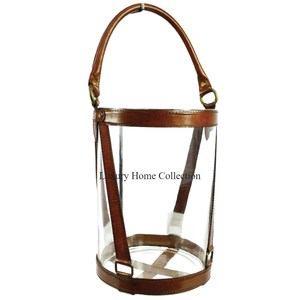 Modern Design Unique Stylish <b>Candle</b> Votive <b>Holder</b> and <b>Candle</b> Lantern With <b>Glass</b> and Metal Material Brass Antique Finishing - Product Image 1