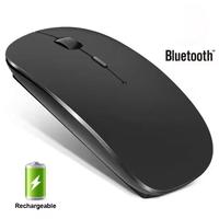 Mouse USB Nirkabel Mini Tipis Senyap LED Isi Ulang untuk Laptop PC Tablet