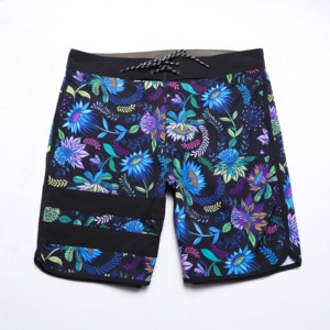 Pantalones cortos de playa transpirables de algodón 100% para hombre, cintura elástica estampada para vacaciones de verano, ocio, uso informal y de pesca - Product Image 4