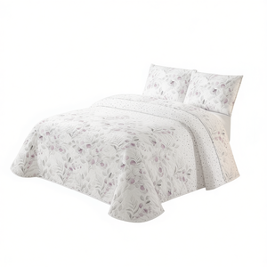 Couvre-lit classique imprimé floral Bouti 90-180 cm 100% polyester doux lavable pour usage domestique - Product Image 4