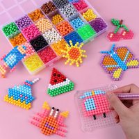 Kit de bricolage de perles écologiques Perles de fusible à eau magiques éducatives Kits de 5mm pour les enfants