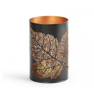 Metal White <b>Hurricane</b> Pillar Candle Holders - Product Image 2